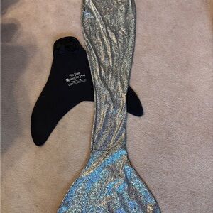 Fun Fun Mermaid Sparkling Silver Mermaid Tail Costume